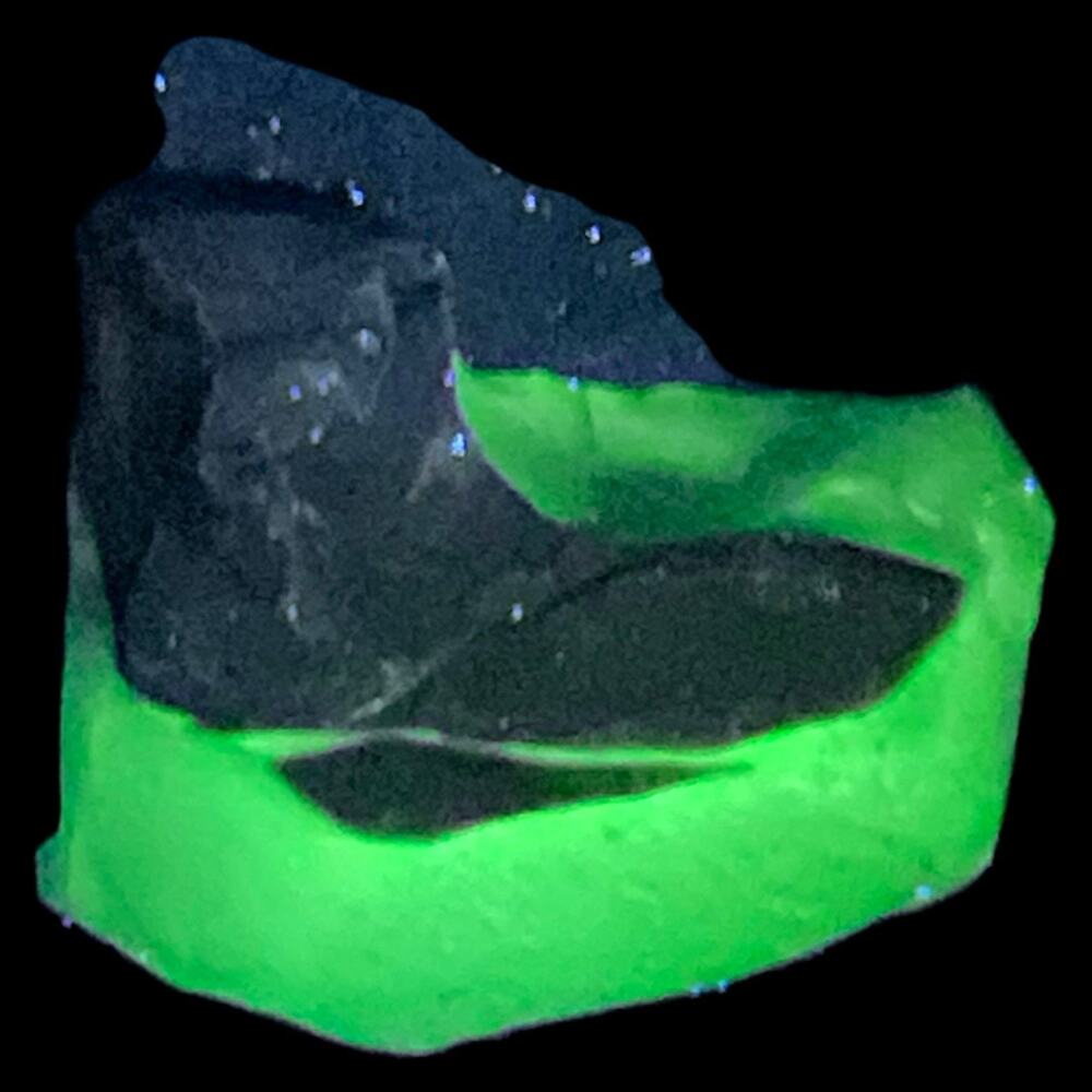 Cobalt Gray Art Glass Cullet Glowing Manganese‎ Slag Glass #5GL103